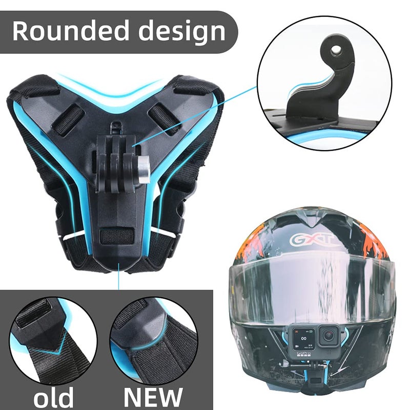 SUREWO Motorcycle Helmet Chin Strap Mount for GoPro Hero 13/12/11/10/9/8/7/(2018)/6/5 Black,DJI Osmo Action 5 pro/4/3/2,Insta360 ONE R,AKASO/Campark/YI and More - Image 4