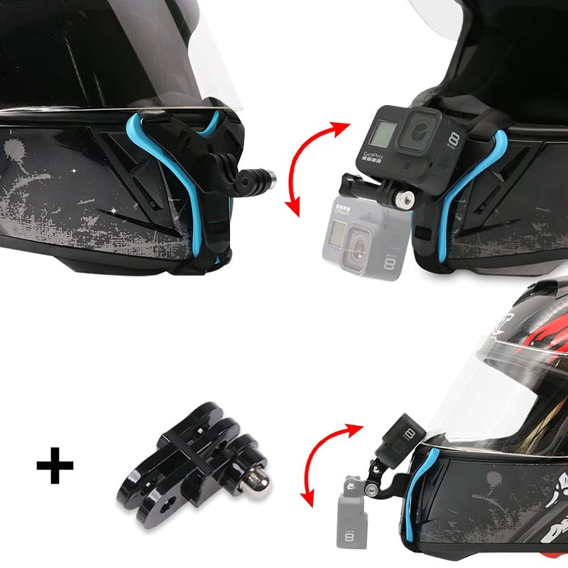 SUREWO Motorcycle Helmet Chin Strap Mount for GoPro Hero 13/12/11/10/9/8/7/(2018)/6/5 Black,DJI Osmo Action 5 pro/4/3/2,Insta360 ONE R,AKASO/Campark/YI and More - Image 5