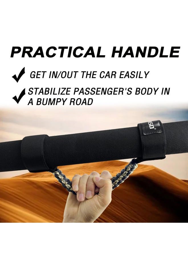 ROMASO Grab Handles for UTV&ATV,Roll Bar Grab Handles fits 1.75"-2" Bars and Cages,Black&Blue Paracord,2Pcs - Image 2