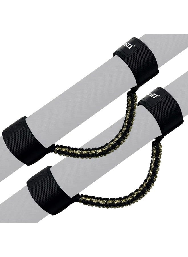 ROMASO Grab Handles for UTV&ATV,Roll Bar Grab Handles fits 1.75"-2" Bars and Cages,Black&Blue Paracord,2Pcs - Image 1