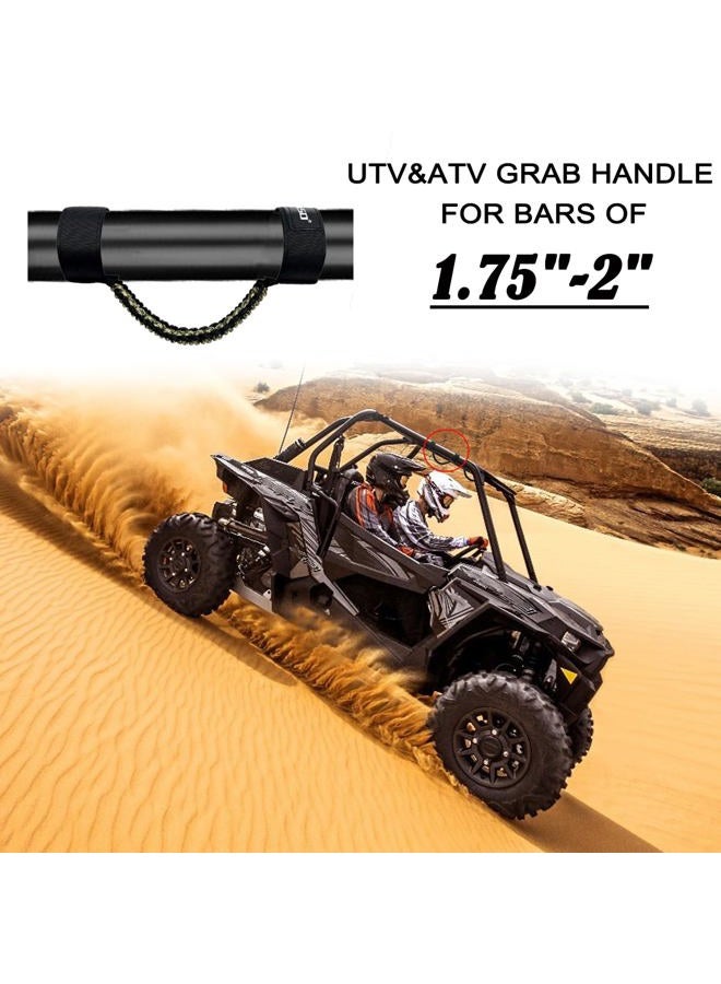 ROMASO Grab Handles for UTV&ATV,Roll Bar Grab Handles fits 1.75"-2" Bars and Cages,Black&Blue Paracord,2Pcs - Image 3