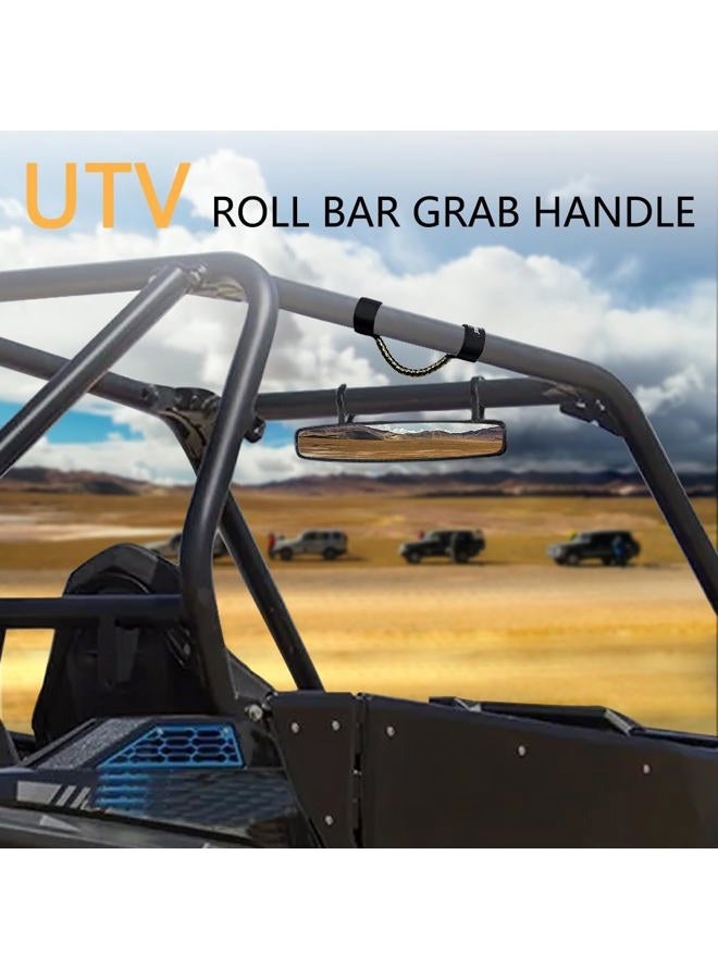 ROMASO Grab Handles for UTV&ATV,Roll Bar Grab Handles fits 1.75"-2" Bars and Cages,Black&Blue Paracord,2Pcs - Image 4
