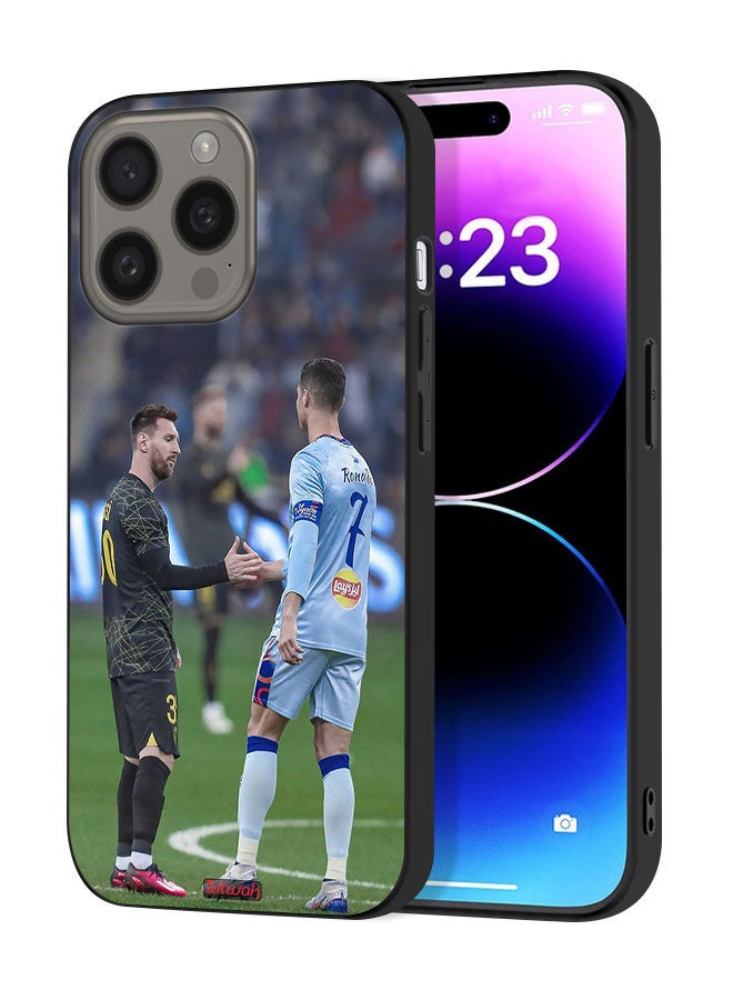 Tolwak Apple iPhone 15 Pro Max Protective Case Cover Messi And Ronaldo - Image 1