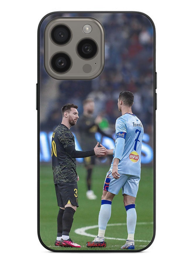 Tolwak Apple iPhone 15 Pro Max Protective Case Cover Messi And Ronaldo - Image 2