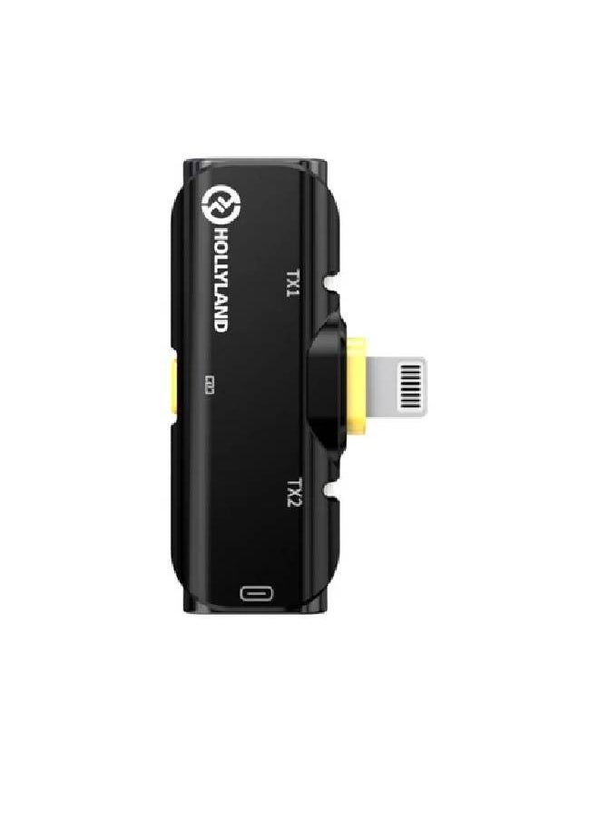 Hollyland - LARK C1 DUO 2-Person Wireless Microphone - Lightning Version-Black - Image 1