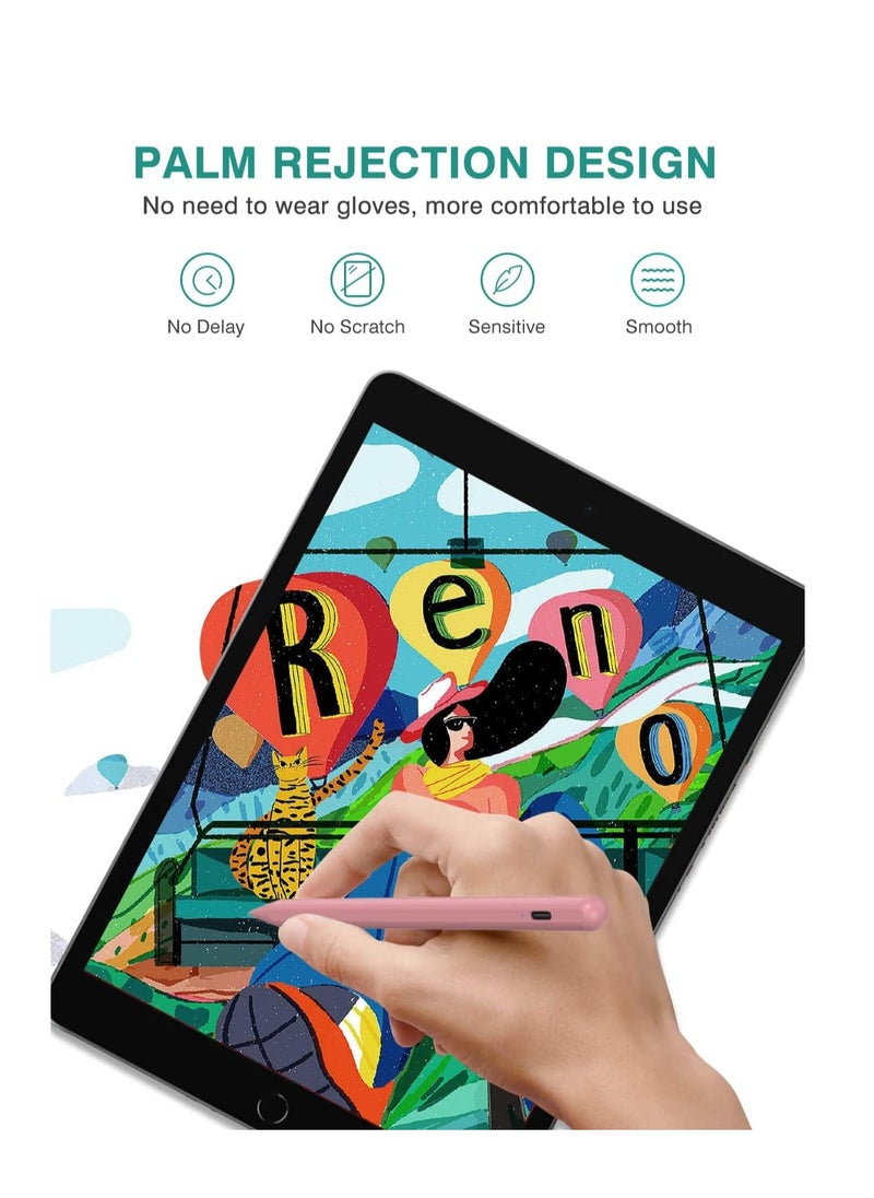 FARROBIZZ - Pencil 2nd Generation with Palm Rejection, Fast Charging, Apple Pencil 2nd Gen Compatible with iPad Pro 11&12.9, iPad 10th/9th/8th/7th/6th, iPad Air 3rd/4th/5th, iPad Mini 5th/6th-Pink - Image 1