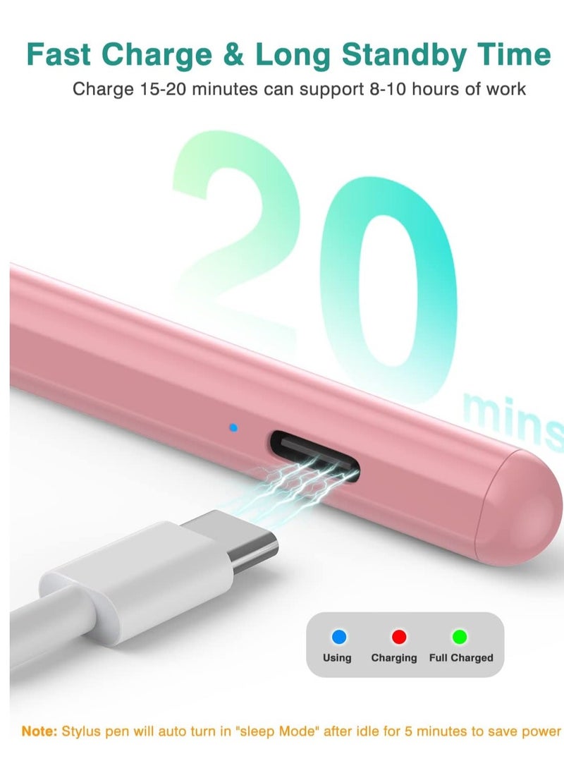 FARROBIZZ - Pencil 2nd Generation with Palm Rejection, Fast Charging, Apple Pencil 2nd Gen Compatible with iPad Pro 11&12.9, iPad 10th/9th/8th/7th/6th, iPad Air 3rd/4th/5th, iPad Mini 5th/6th-Pink - Image 1
