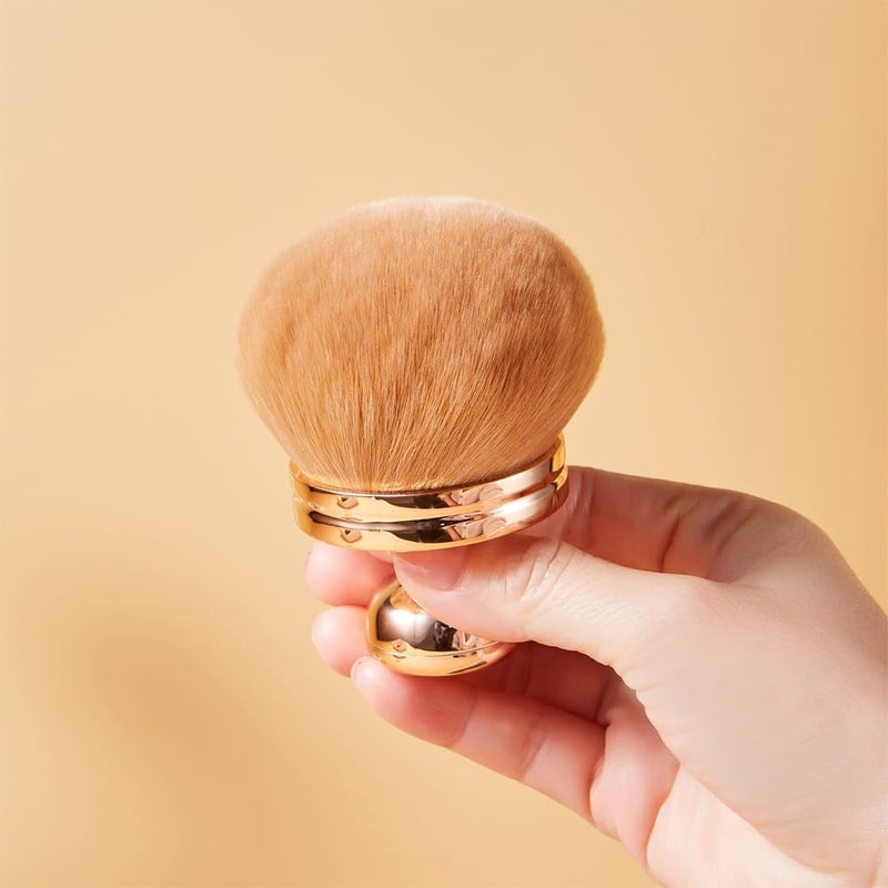 COSHINE Extra Large Rose Gold Self Tanning Blend Brush, 3 Inch Width Professional Kabuki Powder, Foundation, Blusher, Bronzer, Self-tanner Face and Body Brush - Image 5