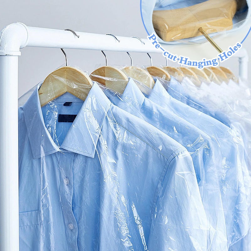 AYZTKUX 100 Pack Dry Cleaning Plastic Bags, Dry Cleaners Bags for Clothes, Clothes Covers for Home Storage, Travel, Moving (35.4 x 23.6 In) - Image 4