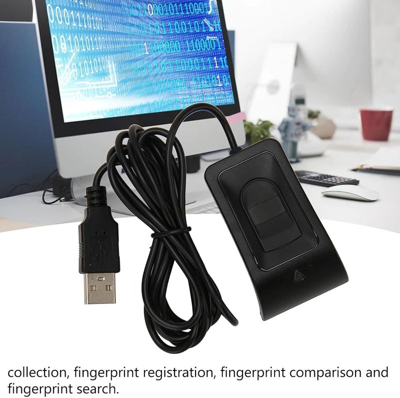 Desktop USB Fingerprint Reader Security Key Biometric Scanner 10 Fingers Capacity Password Login Lock Unlock PC Laptops - Image 4
