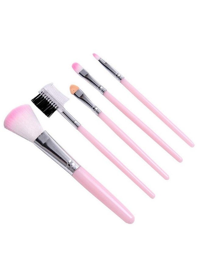 Seaspirit Eye Shadow Eyebrow Eyeliner Eyelash Lip Brush Cosmetic Tool Make Up Eye Brush Set(Multicolor) Set Of 5 (Pack Of 2) - Image 1