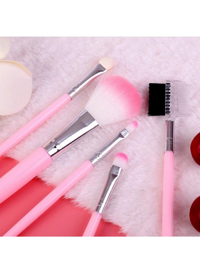 Seaspirit Eye Shadow Eyebrow Eyeliner Eyelash Lip Brush Cosmetic Tool Make Up Eye Brush Set(Multicolor) Set Of 5 (Pack Of 2) - Image 3