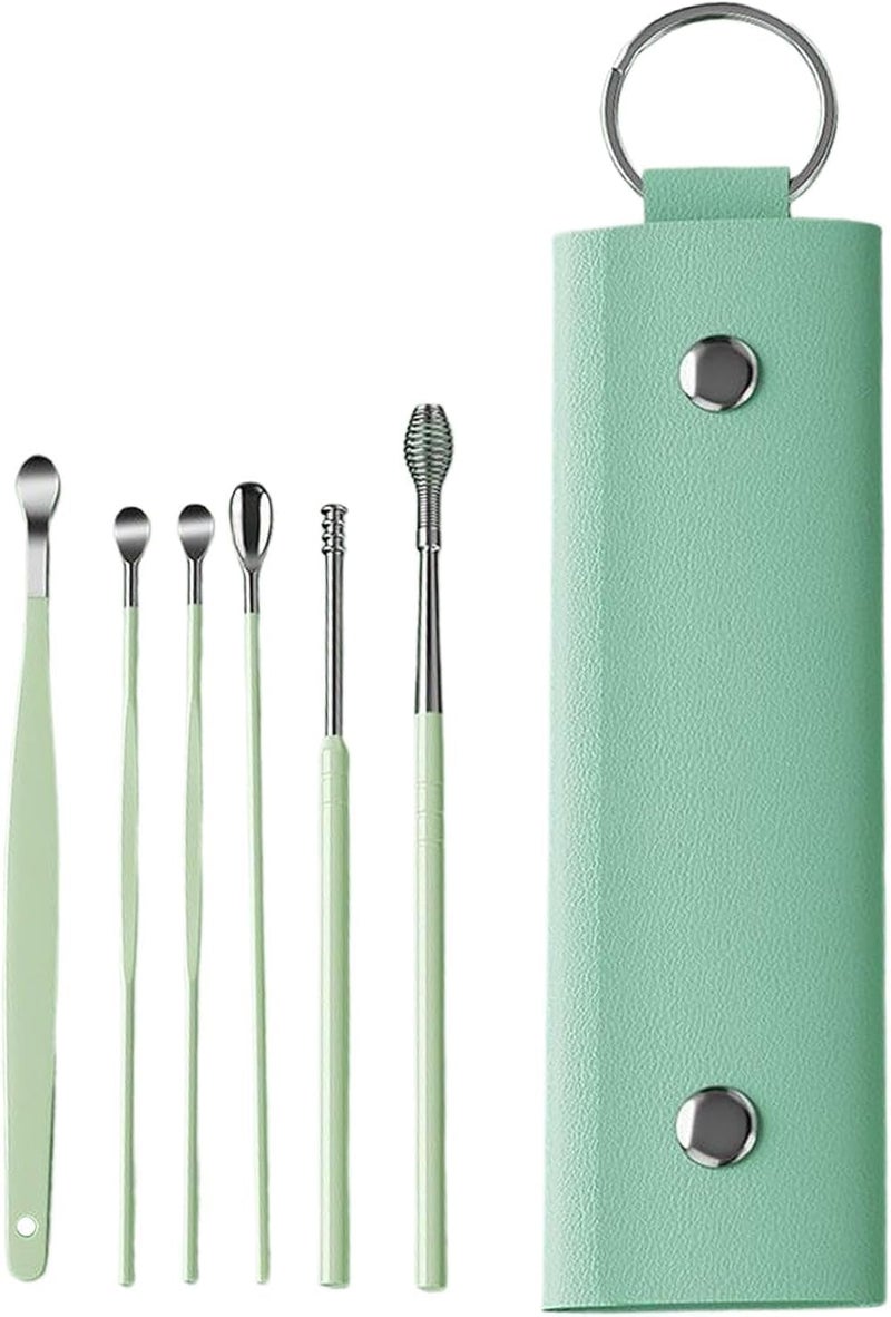 GQ Ear Wax Removal,Ear Removal Tool Ear Wax Curette - Stainless Steel Portable Ear Cleaning Tool Set, Ear Scoop Set for Women Men and Adults - Image 1