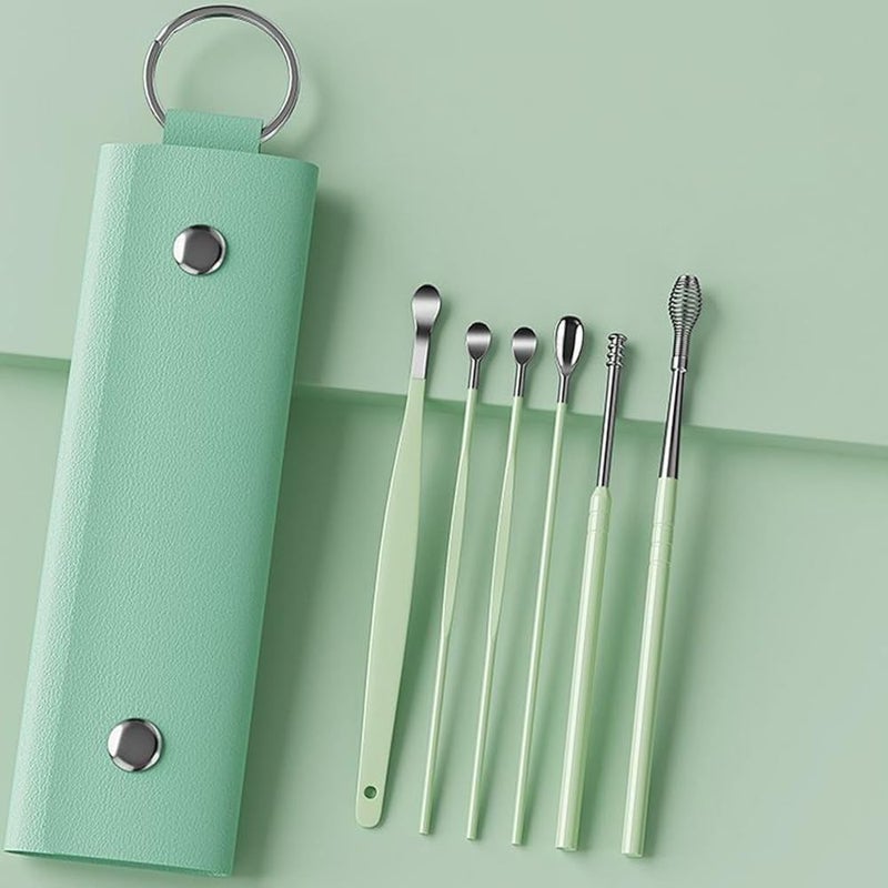 GQ Ear Wax Removal,Ear Removal Tool Ear Wax Curette - Stainless Steel Portable Ear Cleaning Tool Set, Ear Scoop Set for Women Men and Adults - Image 2