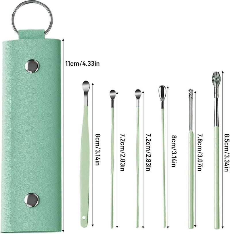 GQ Ear Wax Removal,Ear Removal Tool Ear Wax Curette - Stainless Steel Portable Ear Cleaning Tool Set, Ear Scoop Set for Women Men and Adults - Image 3