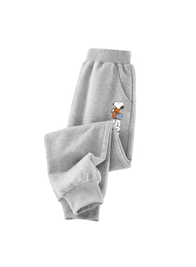 Snoopy Children's Pants, Early Spring New Style, Boys And Girls Sports Sweatpants, Casual Trousers For Older Kids, Space-gray, Size 120