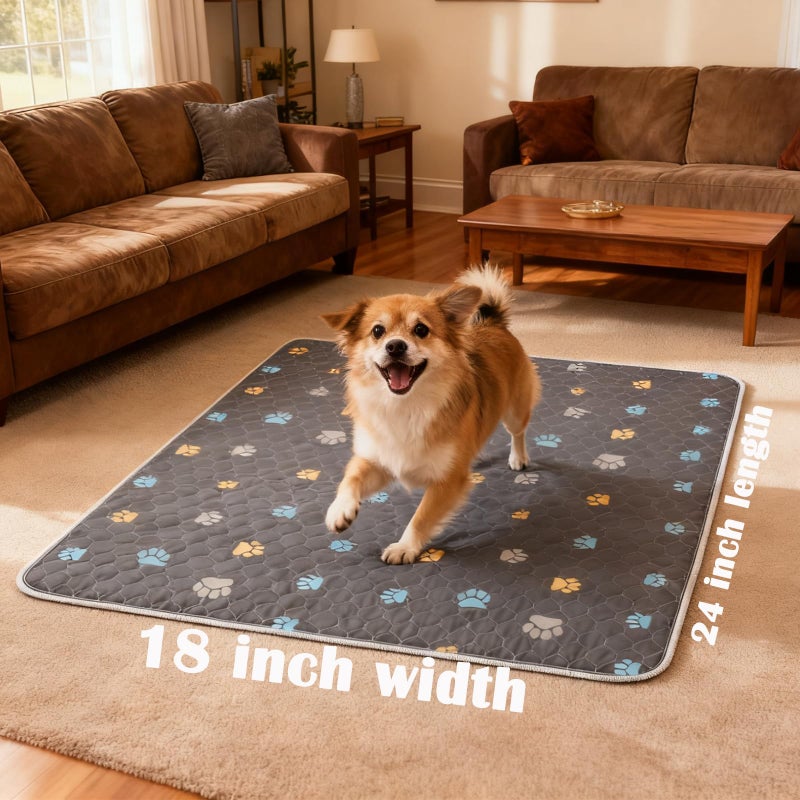Aitmexcn Washable Puppy Dog Pee Pad, 2PCS 100% Waterproof Whelping Training Mat for Puppy/Senior Dog, Fast Drying Reusable Puppy Pads for Indoor, Outdoor and Car Travel- 18'' x 24'' - Image 4