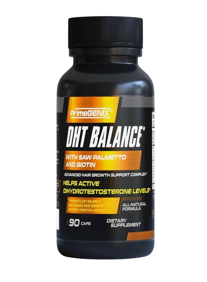 PrimeGENIX – DHT Blocker for Men – Advanced DHT Balance Hair Growth Supplement with Saw Palmetto & Biotin – Perfect Support for Hair Density, Follicles & a Healthy Scalp | 90 Capsules - Image 1