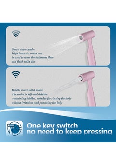 TAYRAN Handheld bidet sprayer, two adjustable modes bidet, bubble mode for feminine washing, jet mode for bidet cleaning (Pink)  - Image 4