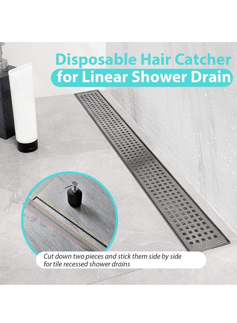 Disposable Self-Adhesive Shower Drain Hair Catcher – Anti-Blocking Floor Drain Strainers for Kitchen, Bathroom, Laundry, and Bathtub – Includes Cleaning Shovel for Easy Maintenance (10 cm Width) - Image 5