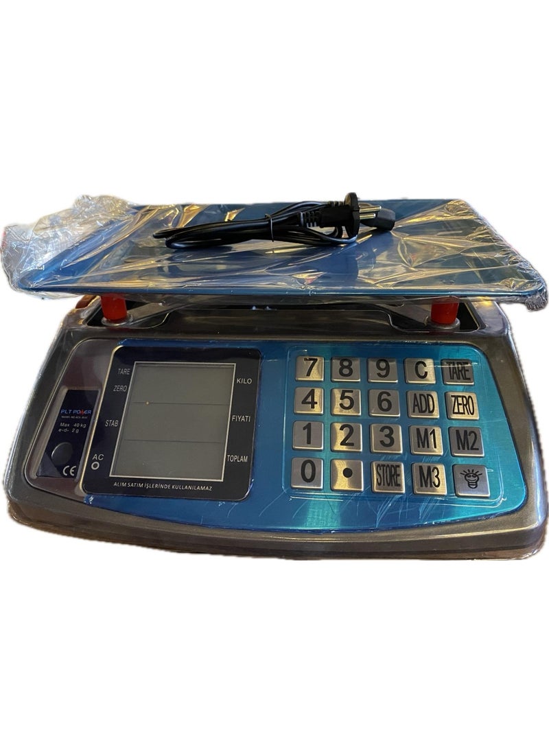 Plt Power 40KG/2GR Precision Price Calculating Scale (Charged and Battery)  - Image 1