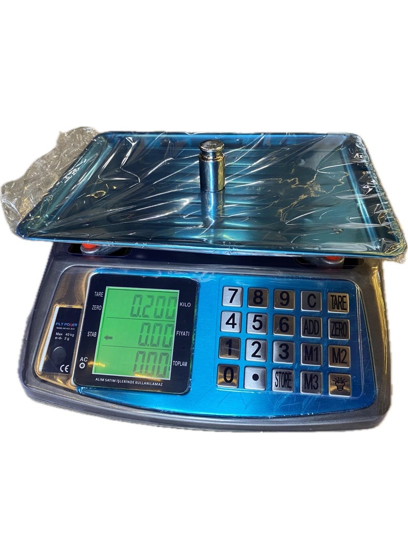 Plt Power 40KG/2GR Precision Price Calculating Scale (Charged and Battery)  - Image 5
