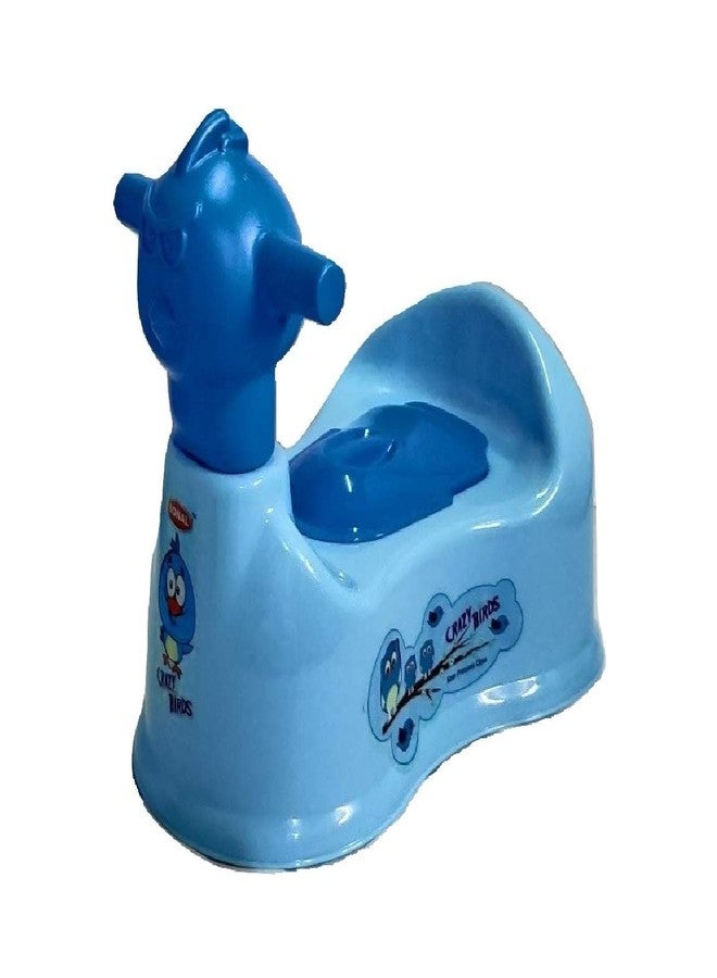 aaKaR Sonal - Crazy Bird - Baby Toilet Trainer Potty Seat with Lid Cover (Blue) - Image 1