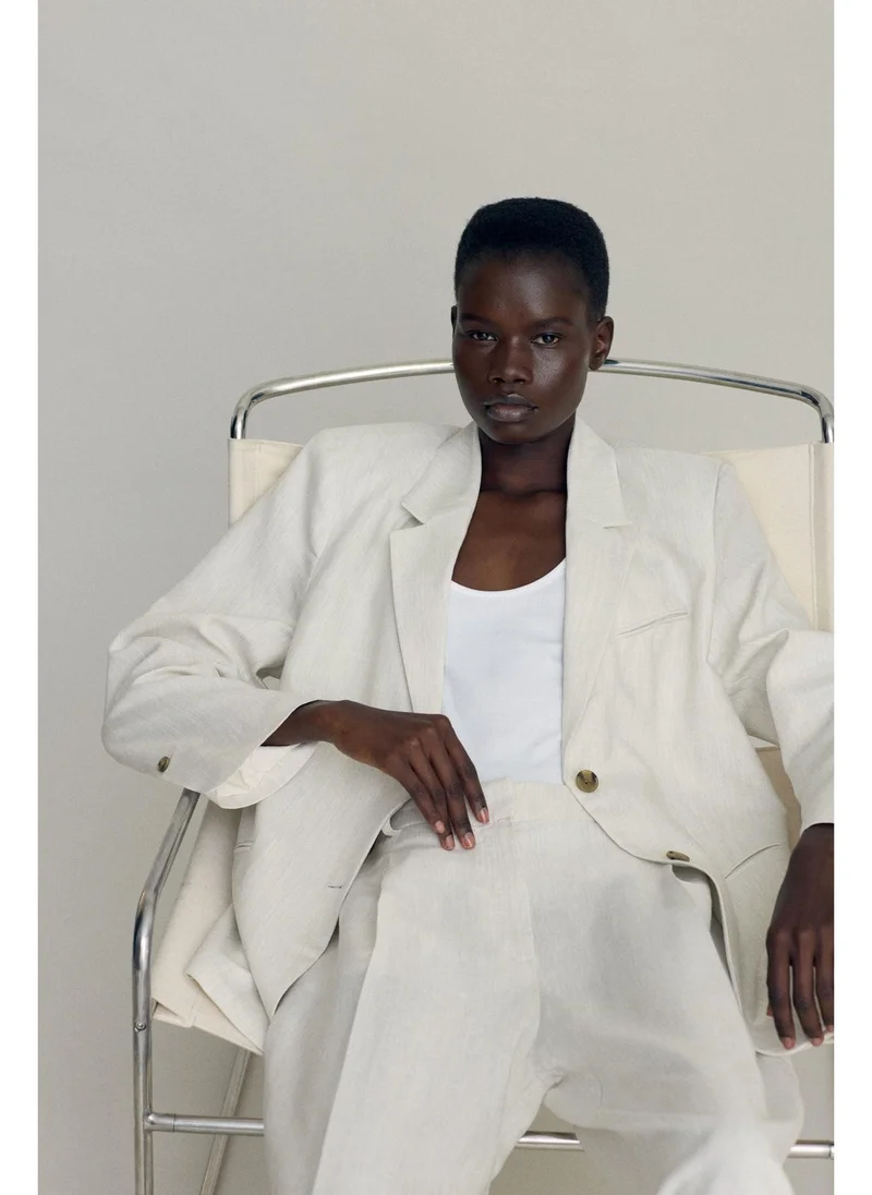 H&M Linen-blend blazer