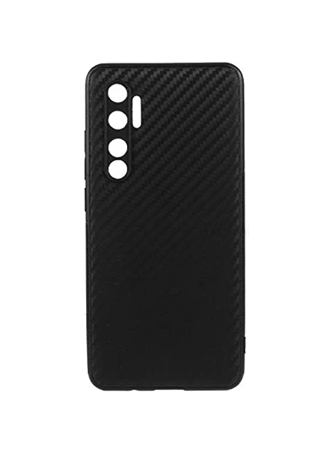 vesus Xiaomi Mi Note 10 Lite Case Cover Carbon Fiber Design TPU Black Soft Slim Flexible Shock Absorbent Protective Case Cover for Xiaomi Mi Note 10 Lite Black
