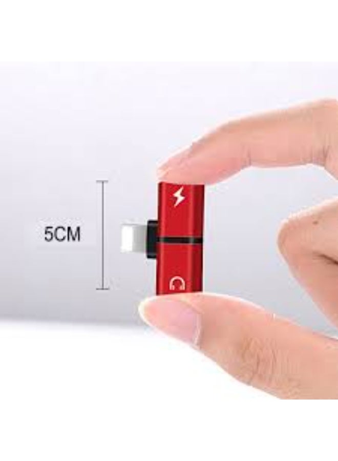 وصلة مزدوجة 2 في 1 دونجل بمنفذ لايتنينج وAUX للصوت وسماعة الرأس والشحن، لشحن الموبايل وتشغيل الموسيقى - Image 3