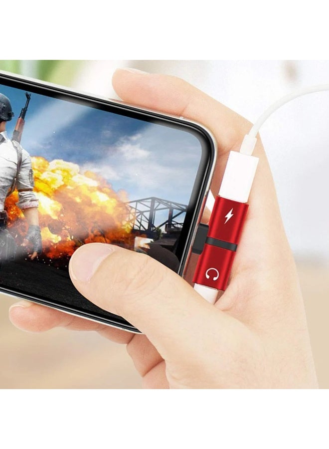 وصلة مزدوجة 2 في 1 دونجل بمنفذ لايتنينج وAUX للصوت وسماعة الرأس والشحن، لشحن الموبايل وتشغيل الموسيقى - Image 2