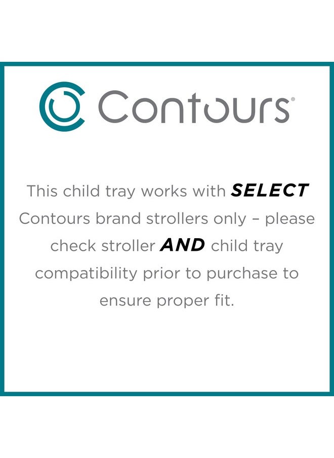 Contours Contours Stroller Snack Tray V2 - Cup Holder & Snack Tray Attachments - Black  - Image 1
