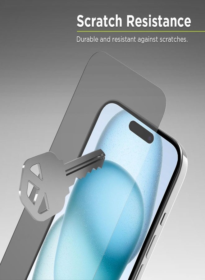 PureGear Maximum Clarity HD Tempered Glass Screen Protector for Apple iPhone 15 (2023) 6.1", Full Coverage, Case Friendly Fit, Lifetime Replacement (Self Alignment Installation Tray included) - Image 3