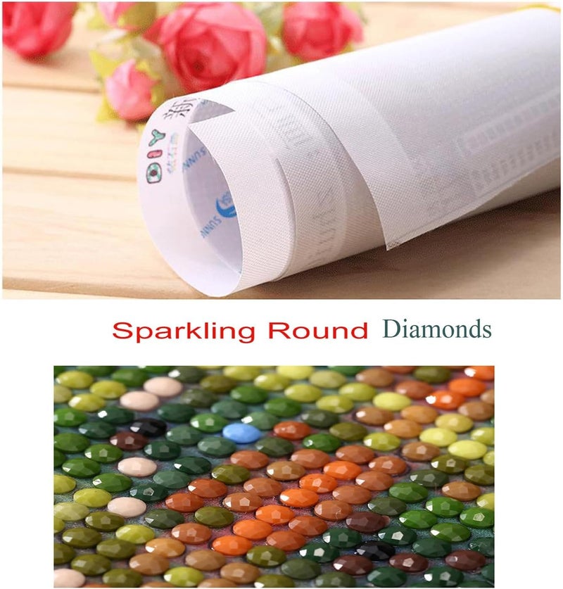 Hudux 5D Diamond Painting Kits for Adult Colourful Tree of Life Diamond Art Kits for Adult Beginners Tree Diamond Painting Full Round Drill Crafts Kit for Home Wall Decor Gift 12x12in - Image 5