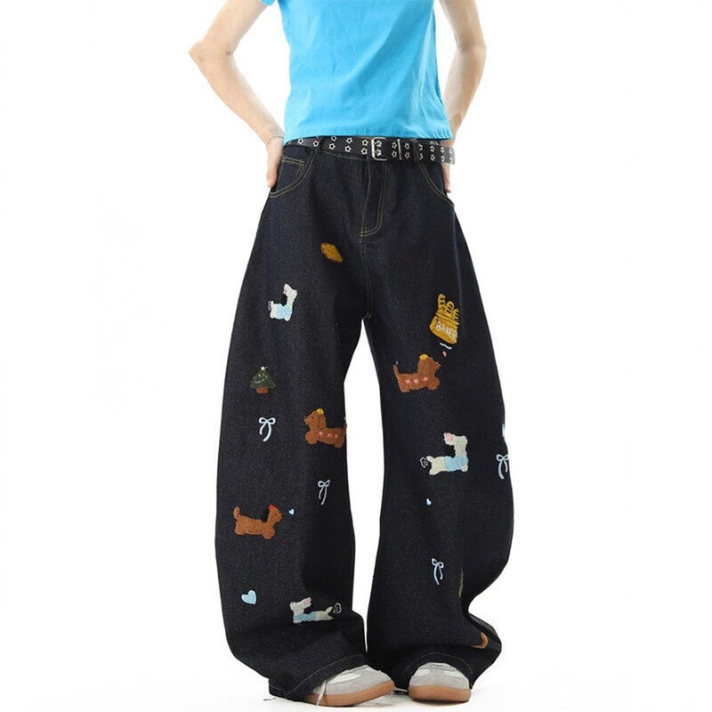 Unisex Casual Daily Denim Jeans - Image 2