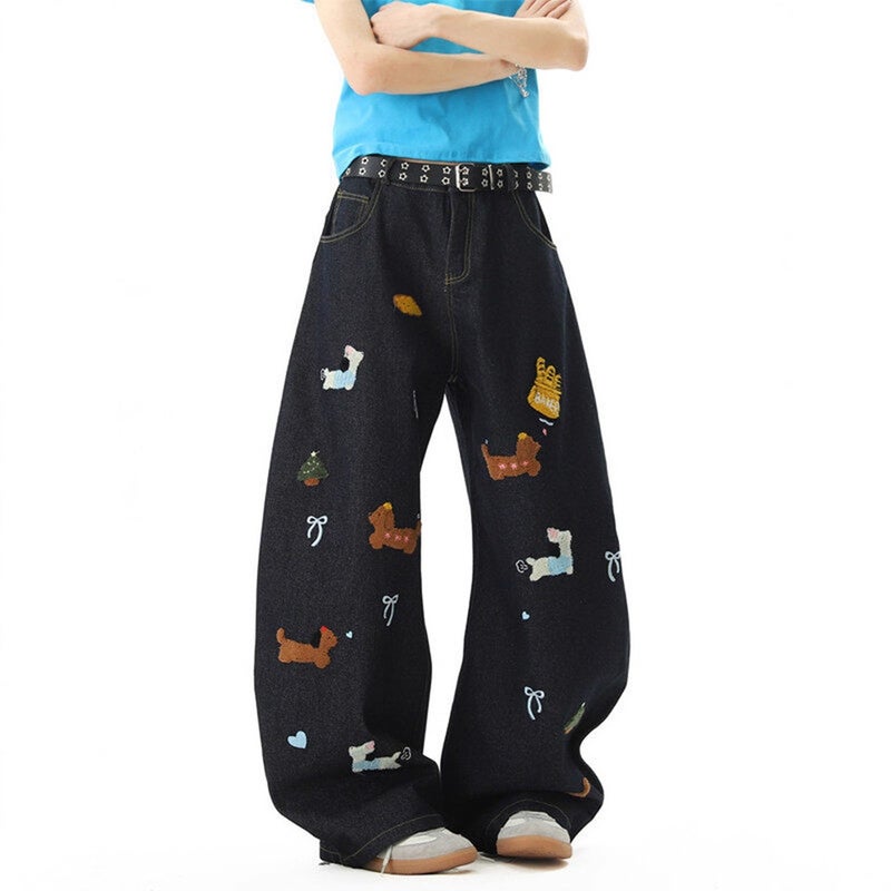 Unisex Casual Daily Denim Jeans - Image 1
