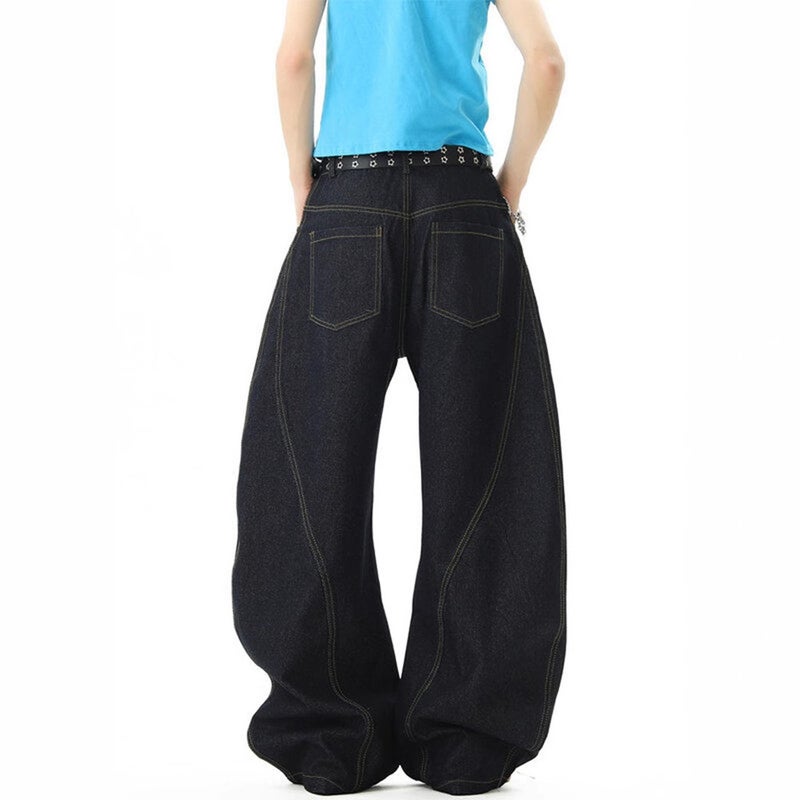 Unisex Casual Daily Denim Jeans - Image 4
