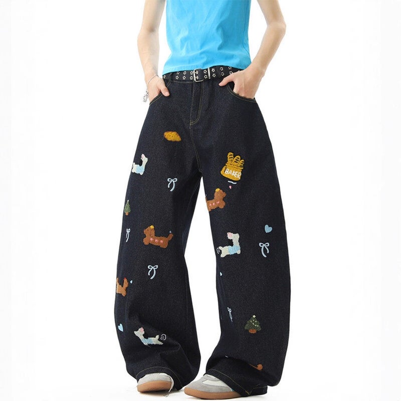 Unisex Casual Daily Denim Jeans - Image 3