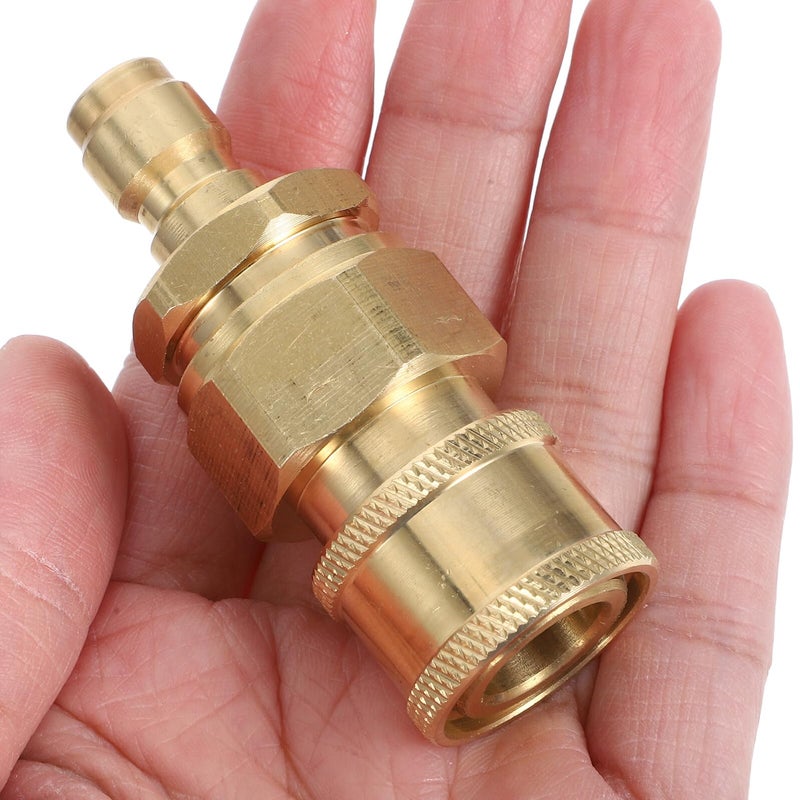 Brass M22 Quick Connect Kit Pressure Washer Garden Hose Coupler Set - Image 4