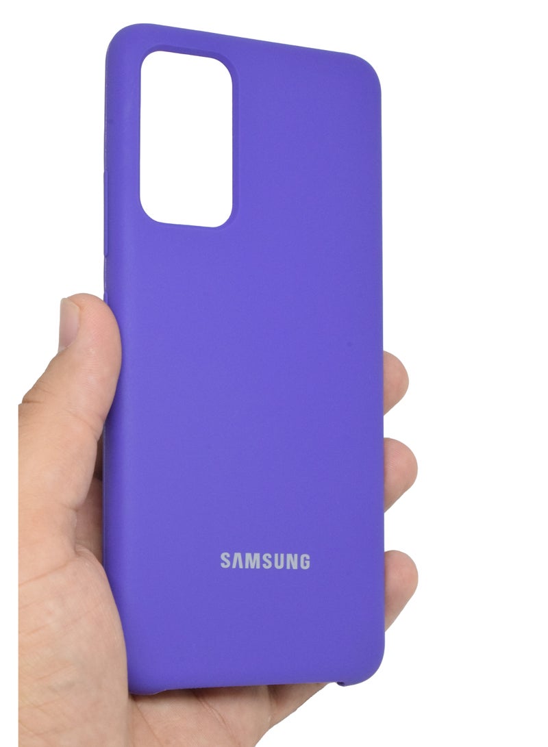 جالاكسي غطاء حماية لهاتف سامسونج A82 مصنوع من جل سائل من السيليكون المطاطي الناعم الملمس الحريري ومضاد للخدش ومقاوم للصدمات وبطانة من الألياف الدقيقة متوافق مع غطاء سامسونج جالكسي A82 - Image 3