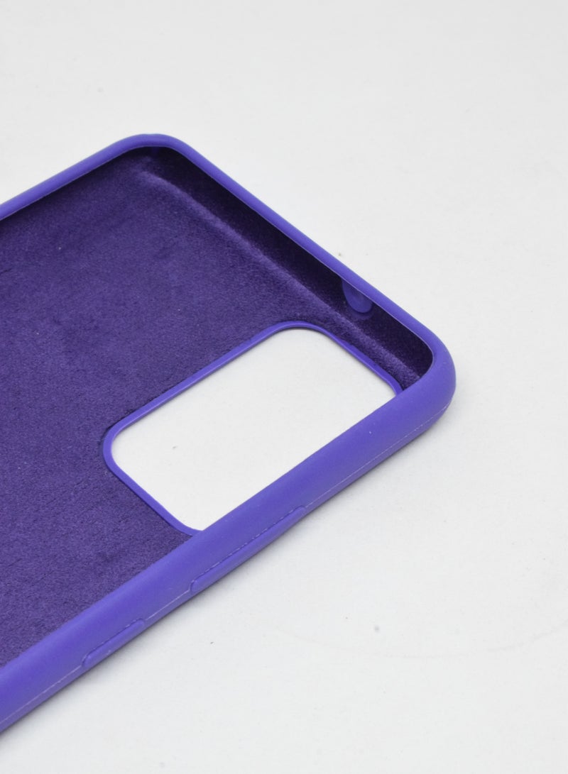 جالاكسي غطاء حماية لهاتف سامسونج A82 مصنوع من جل سائل من السيليكون المطاطي الناعم الملمس الحريري ومضاد للخدش ومقاوم للصدمات وبطانة من الألياف الدقيقة متوافق مع غطاء سامسونج جالكسي A82 - Image 4