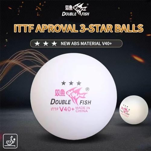 DOUBLE FISH Ping Pong Balls - White 3 Star WTT Smash Offical 40+ Table Tennis Balls - ITTF Approval Professional Ping Pong Ball - Liu Shiwen Endorsed Training & Competition Table Tennis Ball 6 Pack - Image 4