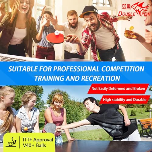 DOUBLE FISH Ping Pong Balls - White 3 Star WTT Smash Offical 40+ Table Tennis Balls - ITTF Approval Professional Ping Pong Ball - Liu Shiwen Endorsed Training & Competition Table Tennis Ball 6 Pack - Image 5