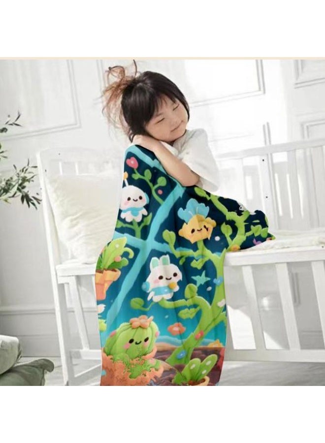 general Baby and children's cartoon flannel thin blanket (warm and comfortable, suitable for sleep, game use) 70cm*100cm - Image 3