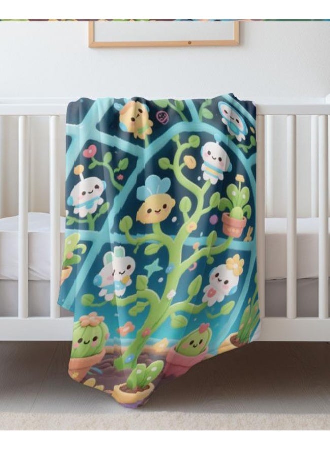general Baby and children's cartoon flannel thin blanket (warm and comfortable, suitable for sleep, game use) 70cm*100cm - Image 1