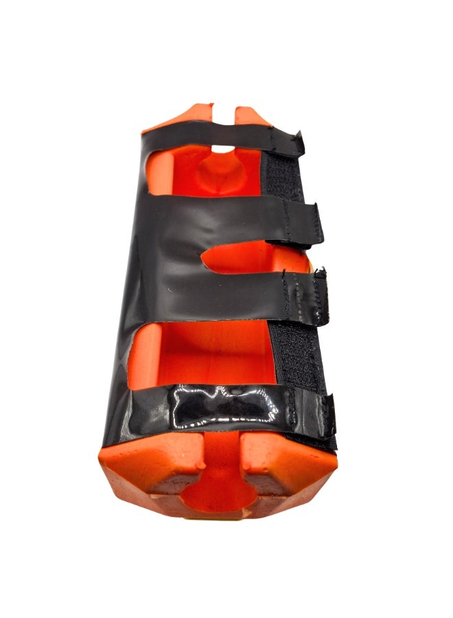 برو تابس وسادة مقود دراجة موتوكروس لقضيب المقود مع حماية فوم وأشرطة فيلكرو مقاس عالمي برتقالي وأسود - Image 3