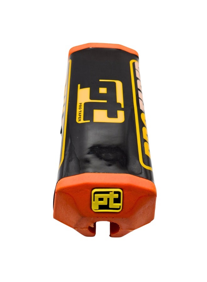 برو تابس وسادة مقود دراجة موتوكروس لقضيب المقود مع حماية فوم وأشرطة فيلكرو مقاس عالمي برتقالي وأسود - Image 4