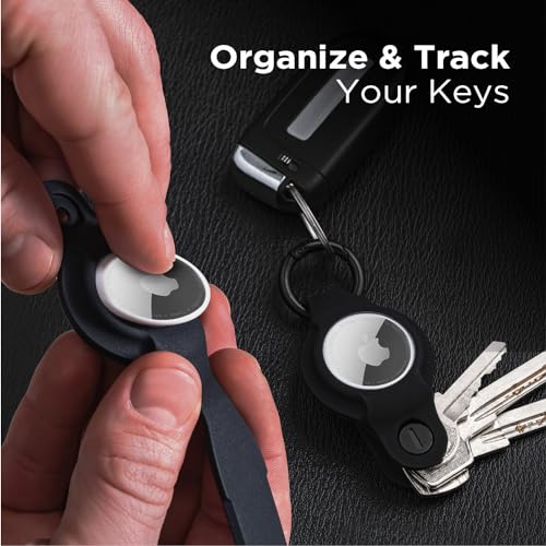 A. Vogel KeySmart AirTag Keychain Key Holder, Compatible with Apple AirTag Holder, Key Organizer Keychains, Case for Air Tag Key Chain, Key Ring - (Up to 5 Keys, Flex Silicone, Air Tags Not Included) - Image 4