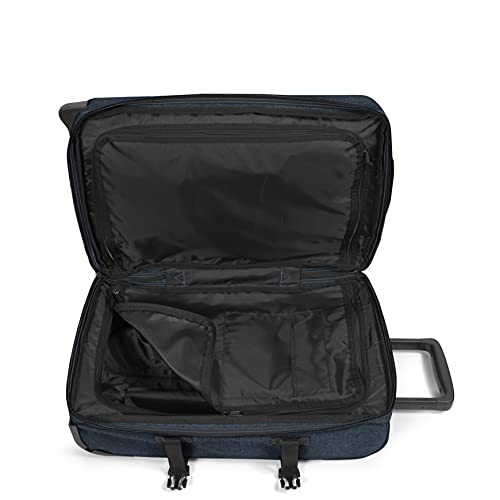 Eastpak Tranverz - Suitcase with Wheels - Rolling Luggage for Travel with TSA Lock, 2 Wheels, 2 Compartments, and Compression Straps - S, Triple Denim (EK61L26W) - Image 3