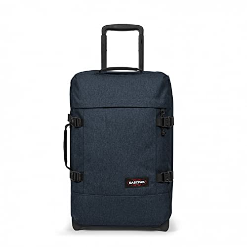 Eastpak Tranverz - Suitcase with Wheels - Rolling Luggage for Travel with TSA Lock, 2 Wheels, 2 Compartments, and Compression Straps - S, Triple Denim (EK61L26W) - Image 1